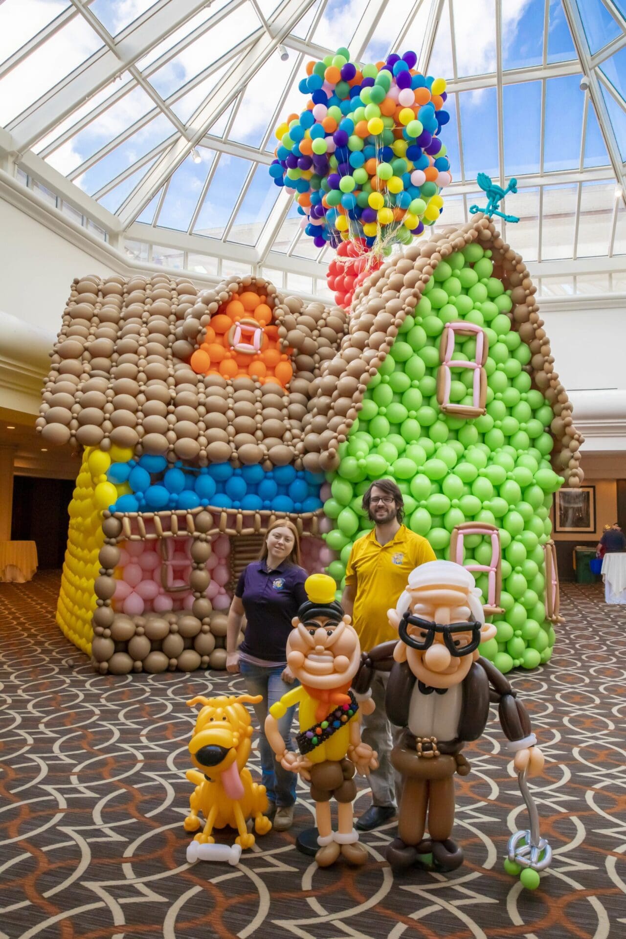 huge house made of balloons