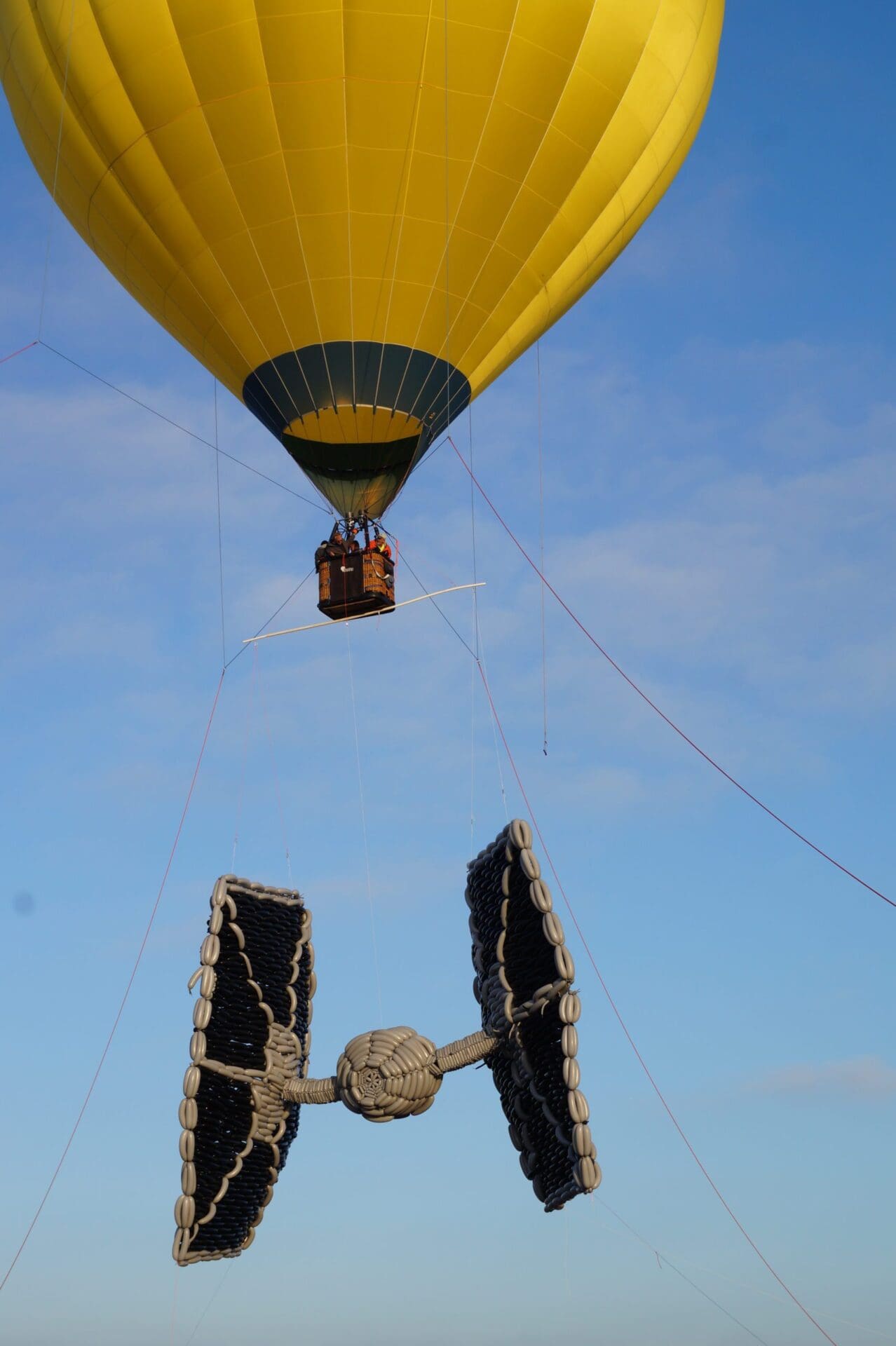hot air balloon with star wars sculpture