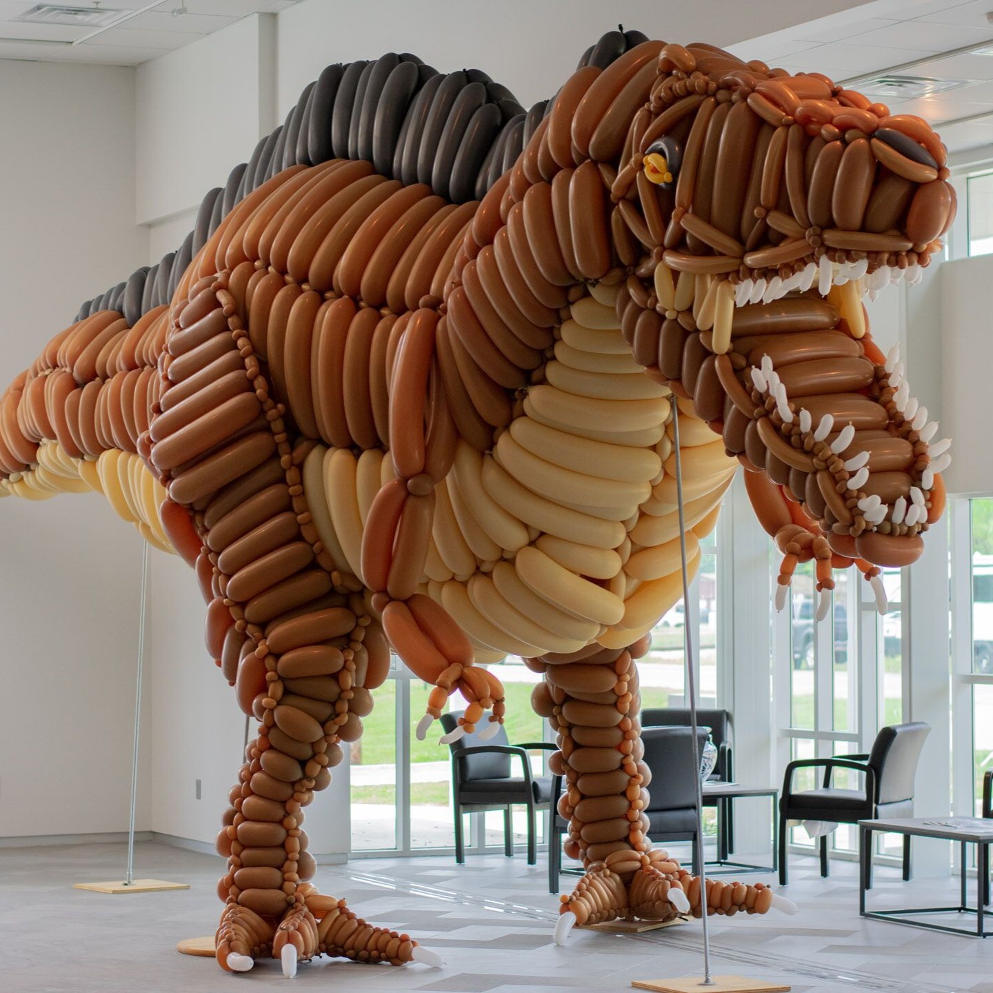 huge dinosaur balloon sculpture